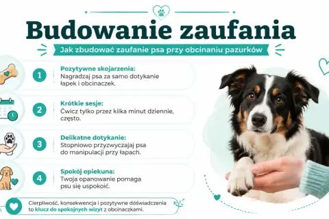 Jak obciąć psu pazury? Buduj zaufanie: nagradzaj, ćwicz krótko, delikatnie dotykaj łap i zachowaj spokój. Cierpliwość to klucz.